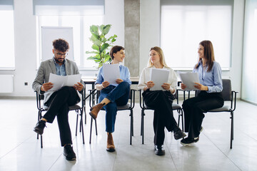 Business group working together at the office