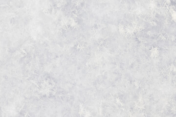 Winter white snow background, abstract blurred snowfall surface