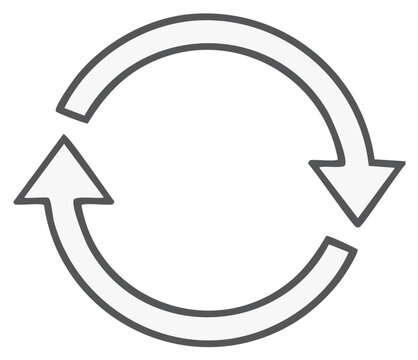Circular Arrows Icon Representing Refresh Reload Repeat or Cycle