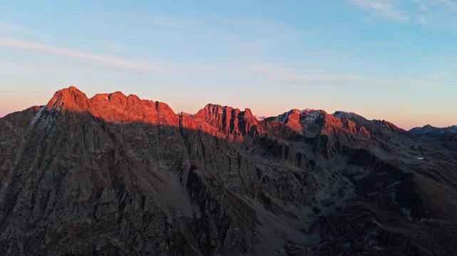 Colle della Lombarda at sunset with stunning mountain views