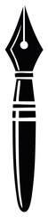 Stylized Black Ink Pen Graphic Illustration