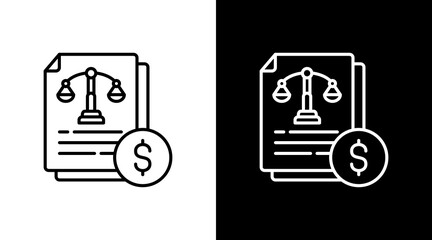 Balance Sheet White Icon Set Design