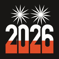 Download 2026 new year vector graphic celebration illustration design template file |editable svg