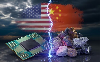 US-China Tech and Mineral Showdown – silicon chip, rare earth minerals, technological rivalry