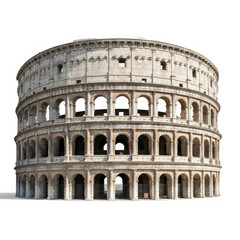 Obraz premium Colosseum Amphitheater isolated white background