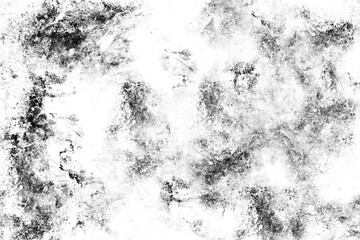 Distressed grunge texture: abstract black ink splatter and dust effect