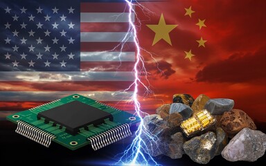 US-China Tech and Mineral Showdown – silicon chip, rare earth minerals, technological rivalry