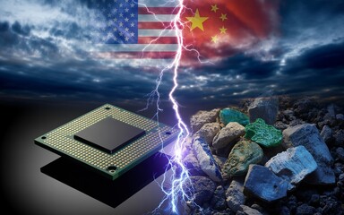 US-China Tech and Mineral Showdown – silicon chip, rare earth minerals, technological rivalry