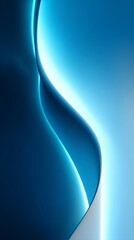 Abstract Blue Wave with Light and Shadow Gradient for Modern Aesthetic Design and Digital Backgrounds