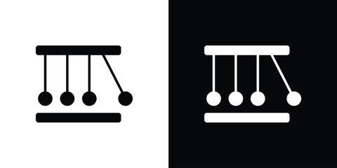 Momentum icon in glyph shilhouette black and white colors