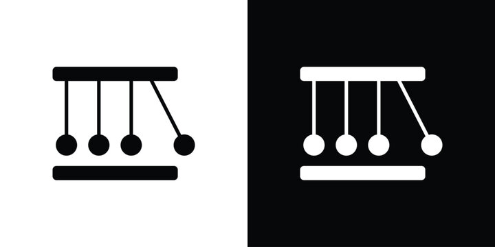 Momentum icon in glyph shilhouette black and white colors