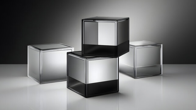 Fototapeta 3D Transparent Cubes