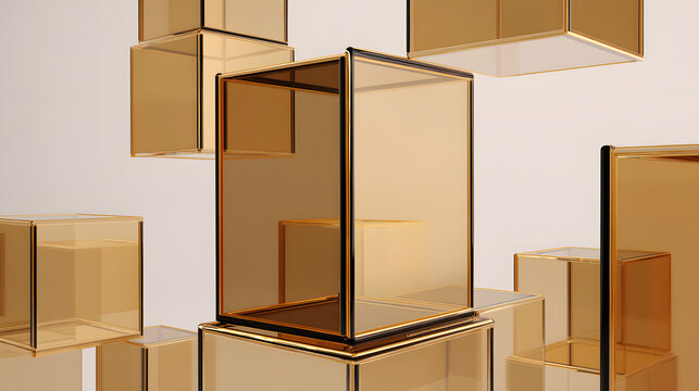 Fototapeta 3D Transparent Cubes