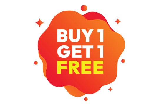 Buy 1 Get 1 Free Promotional Offer Badge