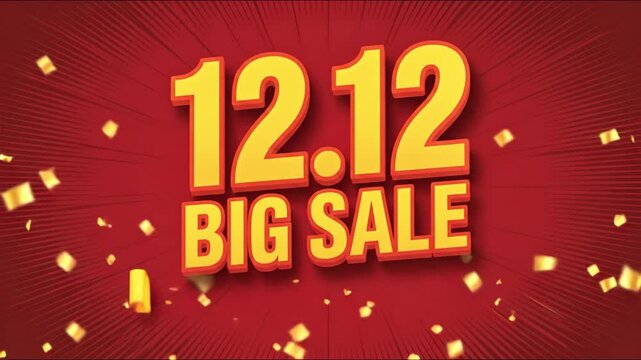 12.12 Big Sale &ndash; Lightning-Fast Deals & Bold Red Energy! | Eye-Catching Shopping Day Promo