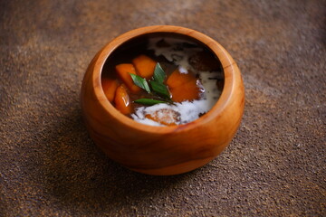 pumpkin soup in a bowl
