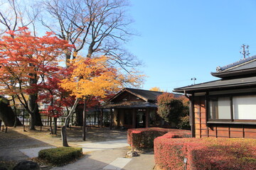 福島県飯坂温泉　旧堀切邸の秋風景