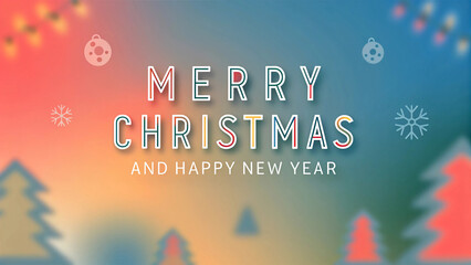 Merry Christmas and Happy New Year. Vector illustration for website banner, social media banner, greeting card, posters, covers, business and marketing material