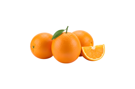 Assortment of orange fruits set on a white background - Powered by Adobe