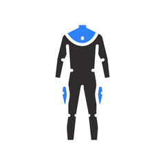 wetsuit black line icon for digital and print projects.