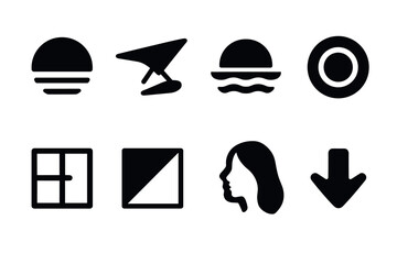 Bold minimalist icons set: simple designs for versatile use in digital media