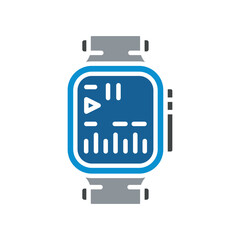 dive watch black line icon for digital and print projects.