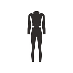 diving suit black line icon for digital and print projects.