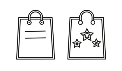 Shopping bag icon, shopping bag symbol isolated on transparent background, icon for app or website, Shopping bag PNG, eps 10 on white background, vector illustration.