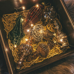 Christmas tree vintage elegant decorations