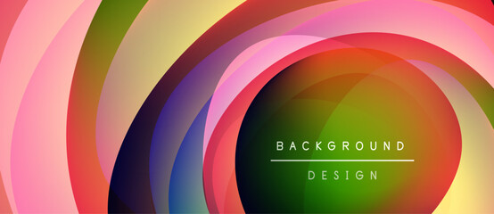 Abstract colorful layers create swirling pattern. Background features text background, design. Vibrant hues dominate composition.