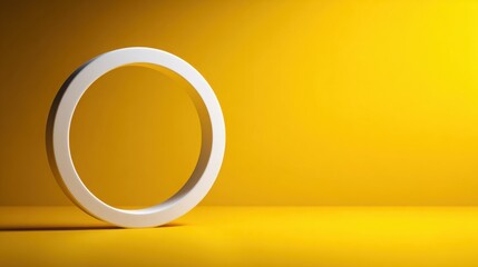 White on a bright yellow background representing a concept of looping offers and continuous interaction