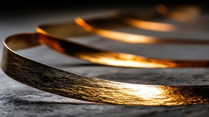 A gold bracelet representing elegance and adaptation in strategy loop concepts with a focus on fashion and design