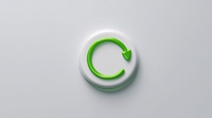 Green on white surface symbolizing adaptive ux loop icon concept for interface cycle adjusting to user needs