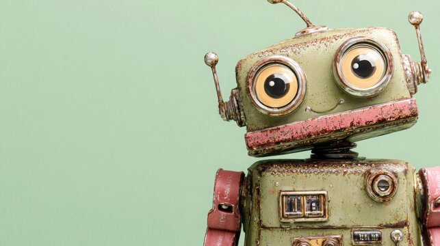 Futuristic robot symbolizing advanced technology and innovation in a conceptual content center governed by agentic principles