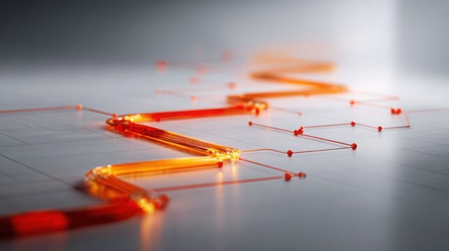 A cluster of orange tubes representing connectivity and innovation in the corporate digital readiness framework concept