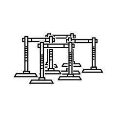 Parallel bars for gymnastics training isolated on