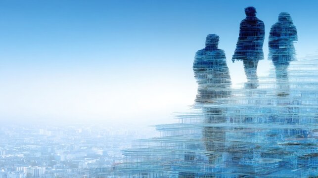 A cityscape illustrating the dynamic growth acceleration framework roadmap icon concept in corporate development