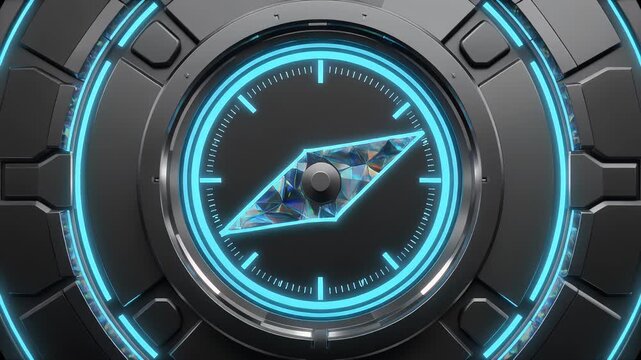 Abstract compass design futuristic technology concept for navigation