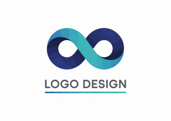 An elegant logo design featuring an infinity symbol, conveying concepts of continuity, growth, and infinite possibilities in a sleek and modern style.