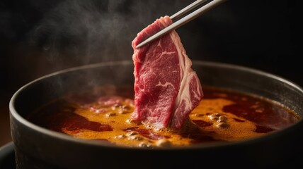 Dark Moody Hot Pot Beef Dip