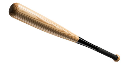 Wooden Baseball Bat on Transparent Background Sport Equipment Game