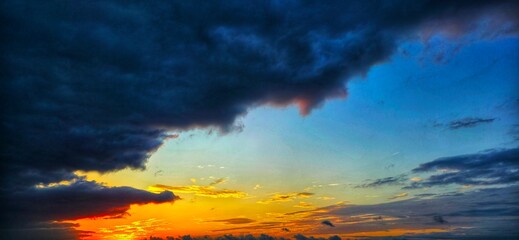 A stunning, high-contrast sky captured during a dramatic sunset or sunrise.