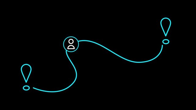illustrates a winding path between points, symbolizing a personal journey, ongoing exploration, and the progression involved in navigating meaningful experiences