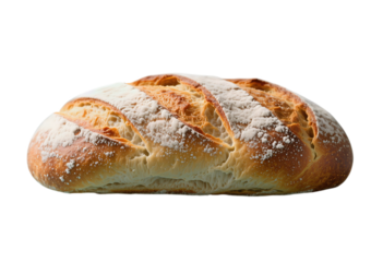 Freshly baked loaf of bread with a crispy golden crust