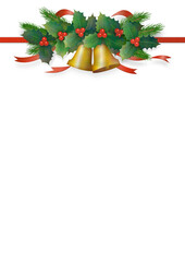 クリスマス　ヒイラギとリボンのフレーム　飾り１