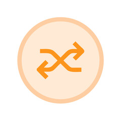 Obraz premium Icon for connecting external accounts with interlocking arrows, symbolizing exchange and interaction, conveying sense
