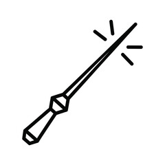 Magic wand isolated on, a tool for performing magic tricks