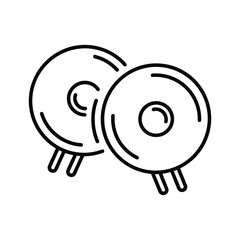 Illustration of a pair of cymbal isolated on in vector format