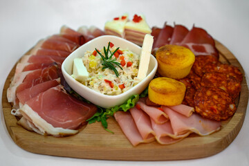 Food on table for celebrities. Appetizer on the table - party