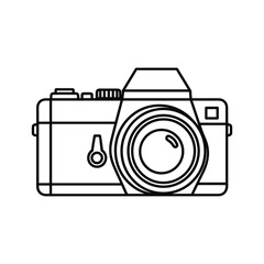 Retro camera vector icon isolated on for web design